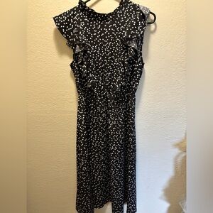 SHEIN Black Top with White Heart Pattern